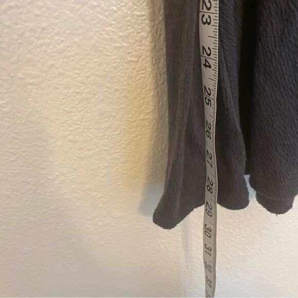 Old Navy 3/4 long Sleeve Jersey oversized stretchy crocheted dark gray dress M8 - Picture 5 of 8